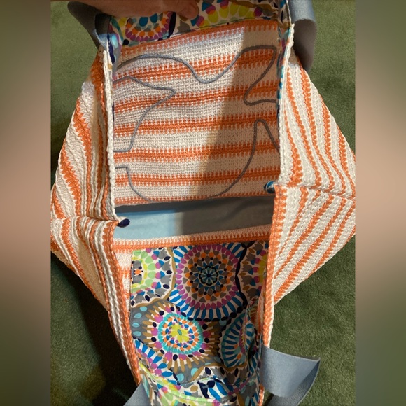 Vera Bradley Straw Tote Sunny Medallion Sea Turtle - Picture 5 of 5